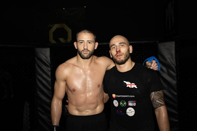 Training partners together after sharpening one another in a hard round