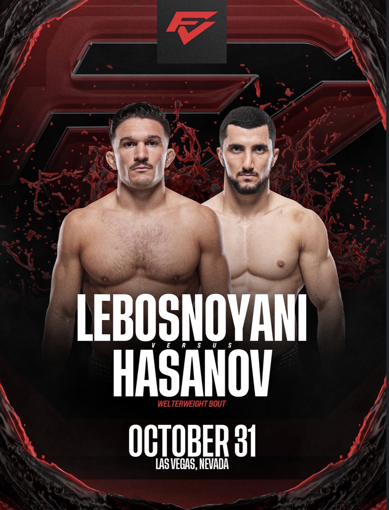 Jean-Paul Lebosnoyani versus Farman Hasanov fight poster for October 31, 2026